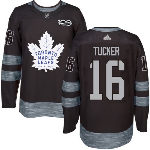 Adidas Maple Leafs #16 Darcy Tucker Black 1917-100th Anniversary Stitched NHL Jersey - Click Image to Close